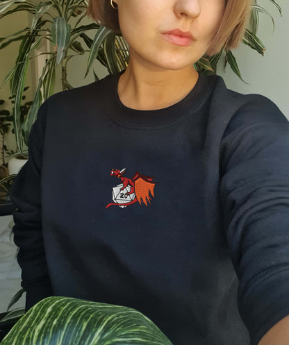 embroidered dnd sweatshirt