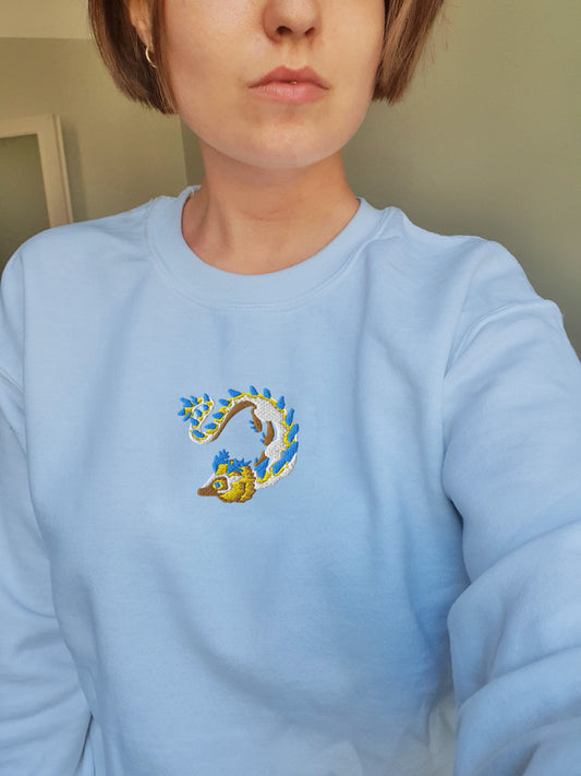 embroidered Zelda TOTK sweatshirt