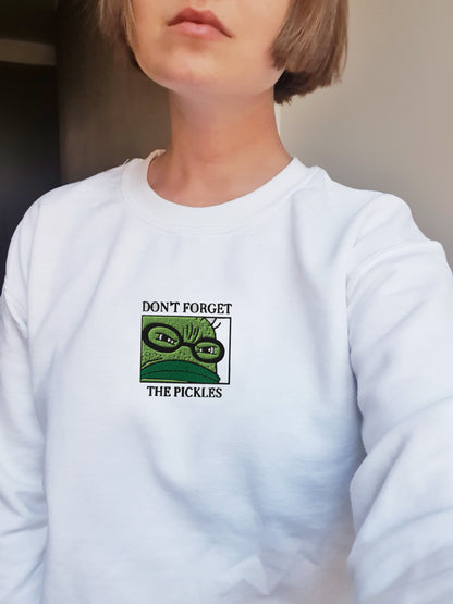 Embroidered Pickles Sweatshirt