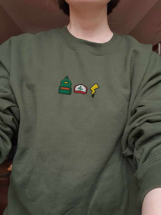 embroidered pokemon sweatshirt