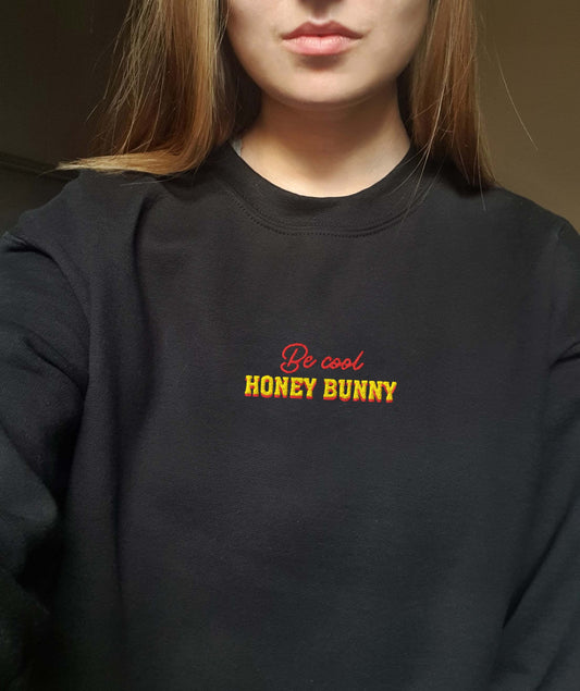 embroidered pulp fiction sweatshirt